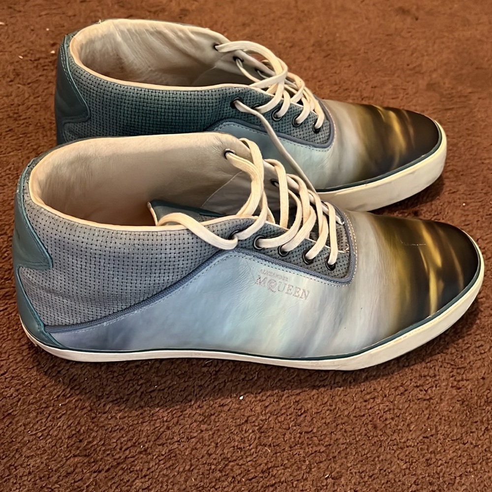 ALEXANDER MCQUEEN Men’s AMQDek Mid II Print in North Sea COLLAB w/PUMA Size 10